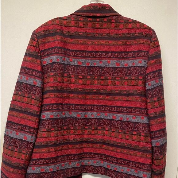 Alfred Dunner Women’s Lined Jacket Open Front Size 16P with beading - Picture 3 of 5